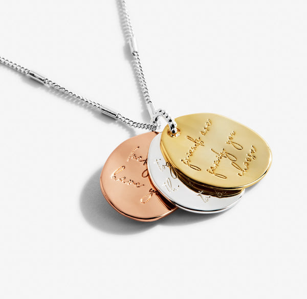 Joma Jewellery Affirmation Discs 'Friendship' Necklace