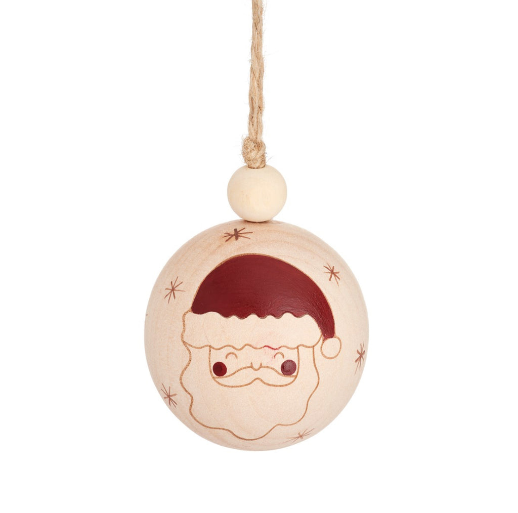 Sass & Belle Santa Wooden Bauble