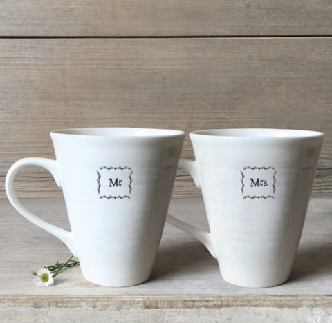 East Of India Mr & Mrs Mug Set - Boxed