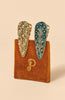 Powder Jewelled Hair Clips Tile & Wheat (Set Of 2) - Sage & Teal