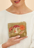 Powder Velvet Embroidered Mini Pouch - Tranquil Toadstool, Sage