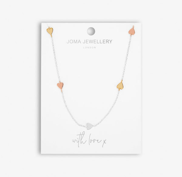 Joma Jewellery Florence Hearts Necklace