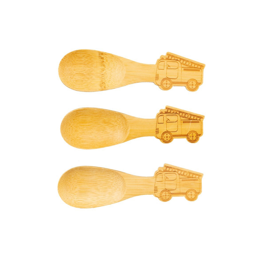 Sass & Belle Bamboo Fire Engine Spoons - Set Of 3