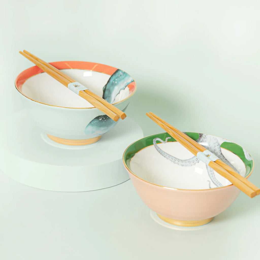 Yvonne Ellen Soup Bowls & Chopsticks (Set Of 2)