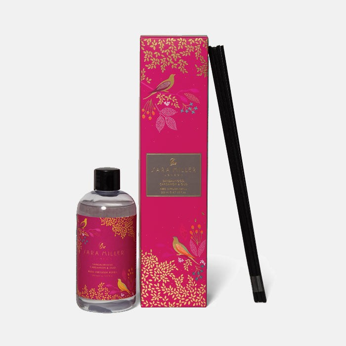 Sara Miller Pink Birds Sandalwood, Cardamon & Oud Diffuser Refill