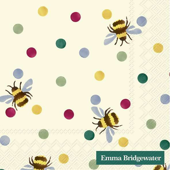 Emma Bridgewater Bumble Bee & Polka Dot Cocktail Napkins