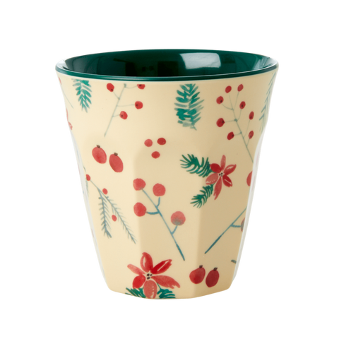 Rice Melamine Beaker - Poinsetta