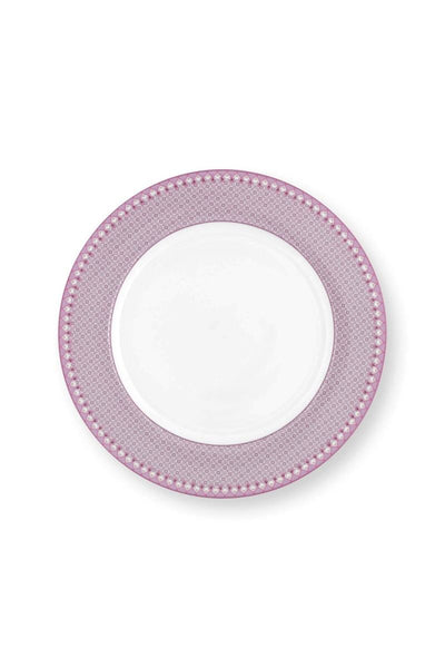 Pip Studio Lily & Lotus Plate Lilac Tiles, 26.5 cm