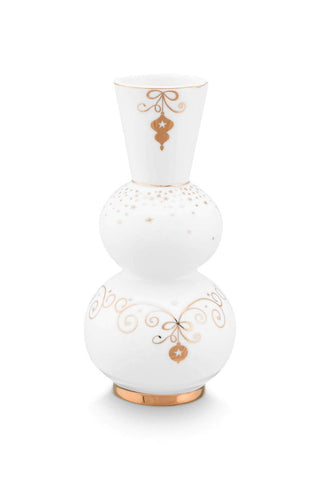 Pip Studio Royal Winter White Vase Round