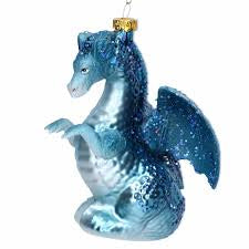 Gisela Graham Blue Dragon Bauble