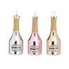 Sass & Belle Mini Prosecco Bottle Shaped Bauble - Set Of 3