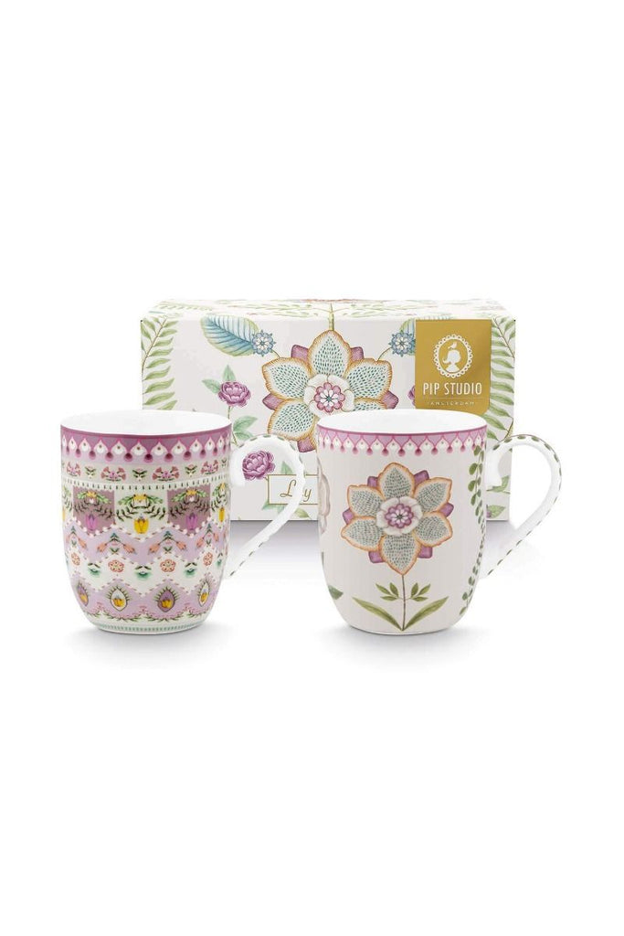 Pip Studio Lily & Lotus Set Of 2 Mugs Small