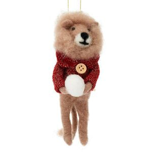 Sass & Belle Lion Hanging Felt Decoration