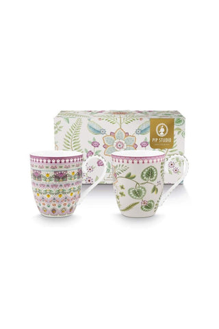 Pip Studio Lily & Lotus Set/2 Mugs Extra Large