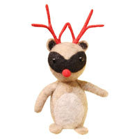 Gisela Graham Racoon With Antlers Decoration