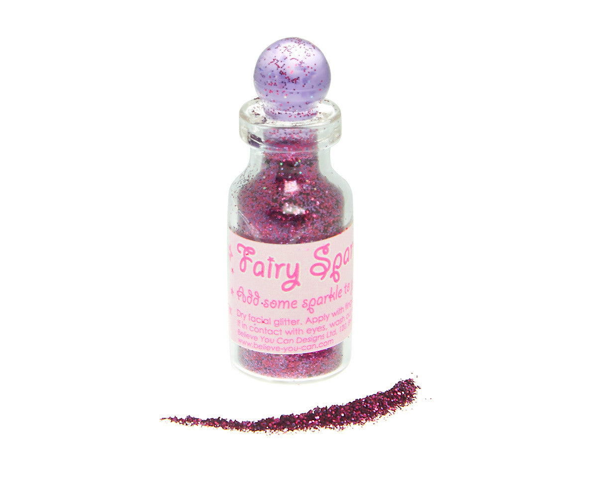 Fairy Glitter, Bottle Necklace, Sparkle Dust, Pink
